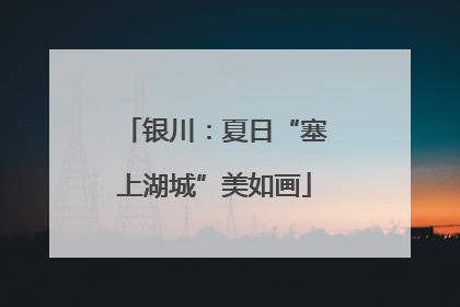 银川：夏日“塞上湖城”美如画