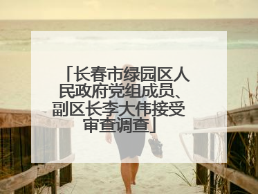 长春市绿园区人民政府党组成员、副区长李大伟接受审查调查