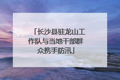 长沙县驻龙山工作队与当地干部群众携手防汛