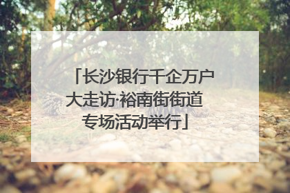长沙银行千企万户大走访·裕南街街道专场活动举行