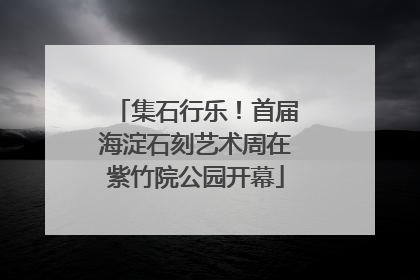 集石行乐！首届海淀石刻艺术周在紫竹院公园开幕