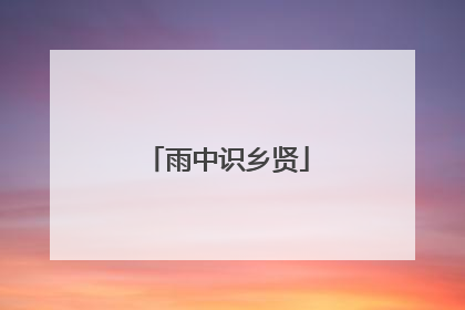雨中识乡贤