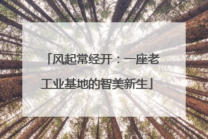 风起常经开：一座老工业基地的智美新生
