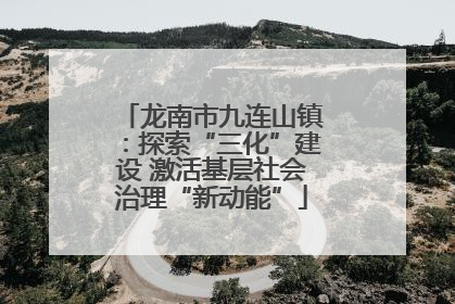 龙南市九连山镇：探索“三化”建设 激活基层社会治理“新动能”