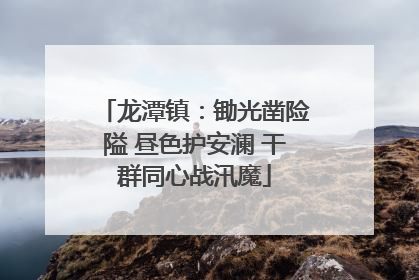 龙潭镇：锄光凿险隘 昼色护安澜 干群同心战汛魔