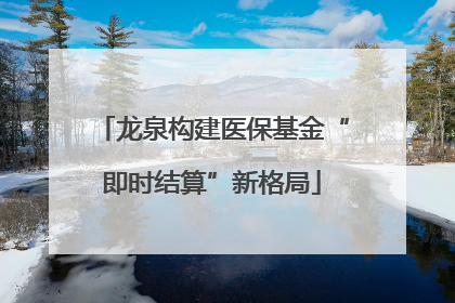 龙泉构建医保基金“即时结算”新格局