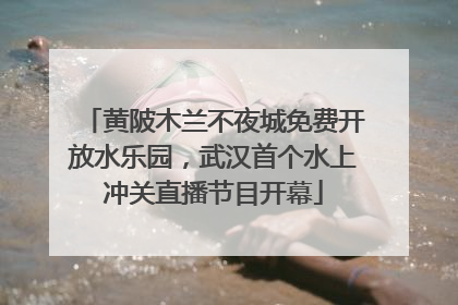 黄陂木兰不夜城免费开放水乐园，武汉首个水上冲关直播节目开幕