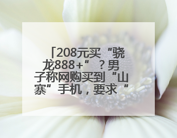 208元买“骁龙888+”？男子称网购买到“山寨”手机，要求“退一赔三”遭拒