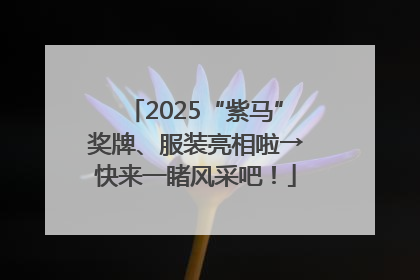 2025“紫马”奖牌、服装亮相啦→快来一睹风采吧！
