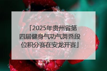 2025年贵州省第四届健身气功气舞暨段位积分赛在安龙开赛