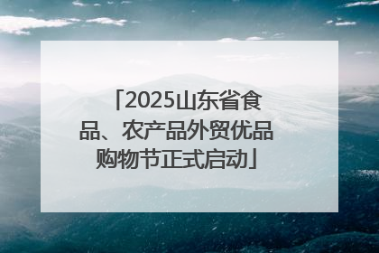 2025山东省食品、农产品外贸优品购物节正式启动