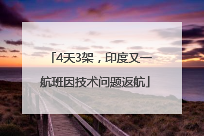 4天3架，印度又一航班因技术问题返航